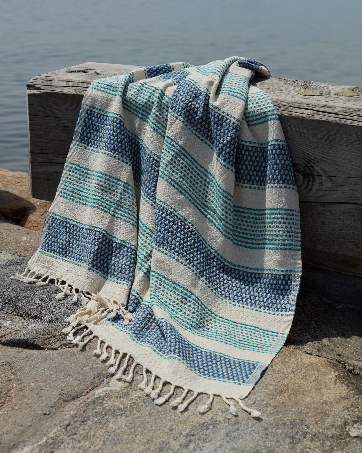 Harbor Blue Organic Cotton Towel