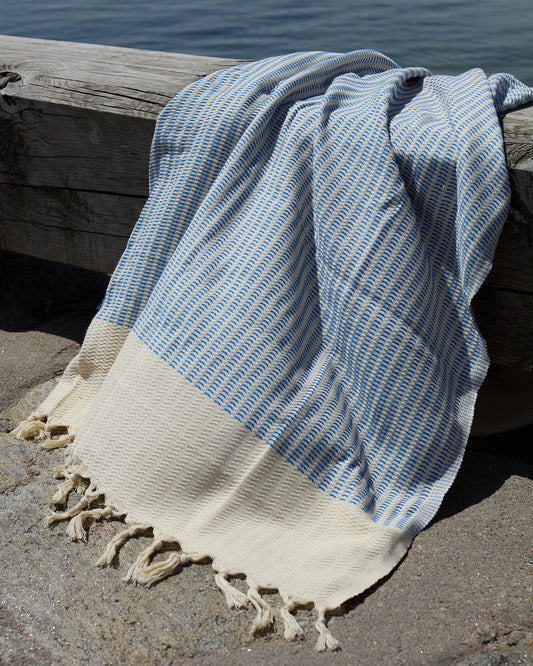 Sirena Blue Organic Cotton Towel
