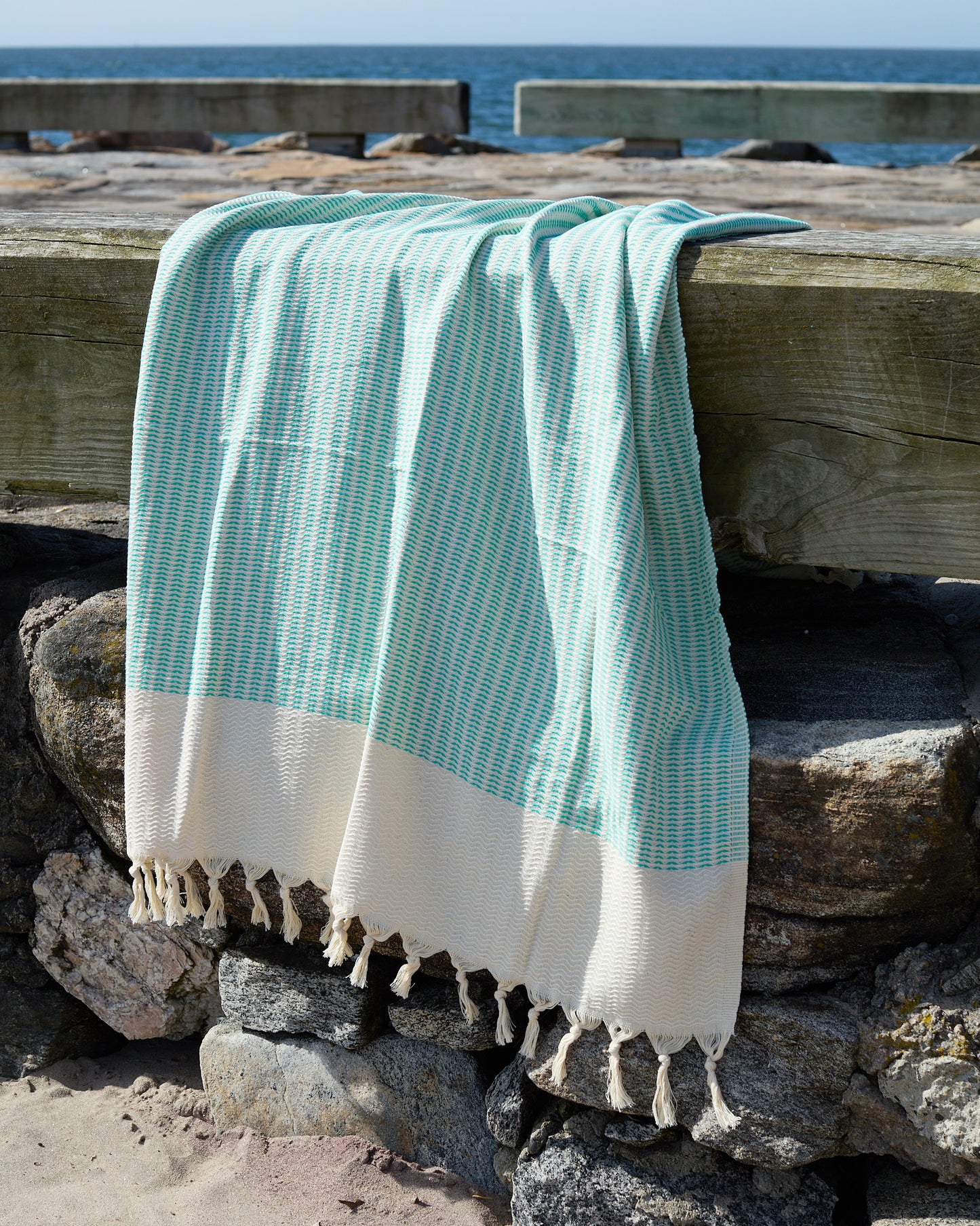 Sirena Sea Green Organic Cotton Towel